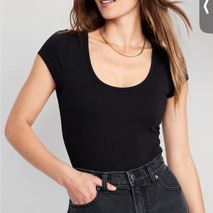 NWT old navy scoop neck black bodysuit